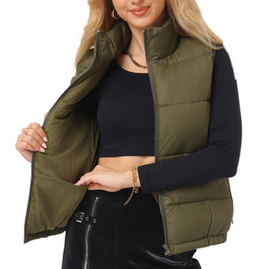 Chaleco Acolchado sin Mangas para Mujer - Cuello Alto y Bolsillos con Cremallera para Mantener el Calor y Estilo Durante Toda la Temporada - Servicio al por Mayor - Product Image 3