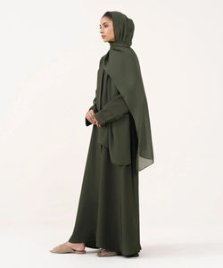 Abaya de Alta Calidad 2026, Fabricante de Ropa Islámica, Abaya Musulmana con Bordado, Cuentas y Lentejuelas, para la Noche - Product Image 3