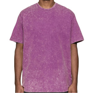 Camiseta con efecto ácido de gran venta, transpirable, cómoda, estilo urbano para hombre, precio al por mayor - Product Image 1