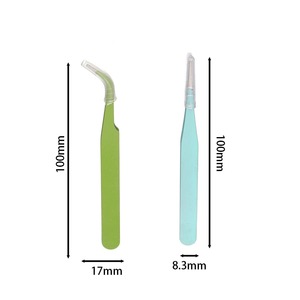 1 Pinza para recoger pedrería de uñas y pestañas, con punta recta, 5 colores, moderna, de acero inoxidable, para cejas - Product Image 4