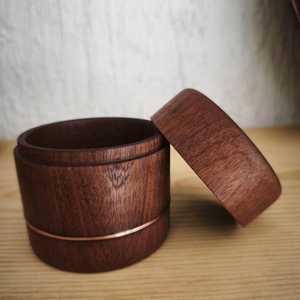Conteneur d'emballage en bois personnalisé avec logo gravé, style bocal Mason, 250 ml, écologique, durable, multifonctionnel, vente en gros - Product Image 6