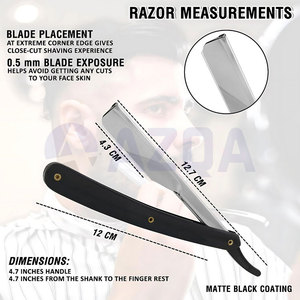 Premium Stainless Steel <b>Barber</b> Hair Cutting and Thinning Scissors <b>Set</b> with Razor and Leather Storage Case - Product Image 6