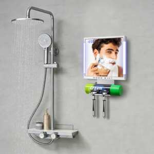 Espejo de Baño con Radio, Altavoz Inalámbrico y Luz LED con Reloj - Product Image 4