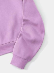 Sweat-shirt à capuche court pour femme, couleur unie, avec cordon de serrage, qualité supérieure, vente en gros OEM - Product Image 3