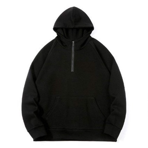 Unisex Oversized <b>Hooded</b> <b>Zip</b>-Up Sweatshirt Solid Gray Cotton French Terry Casual Autumn basicscotton blended - Product Image 2