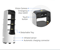 Robot Camarero para Entrega de Alimentos en Hoteles, Restaurantes y KTV, con Recarga Automática y Diseño para Pasillos Estrechos, Modelo ZSA-103