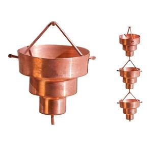 Metal Copper Chain Handmade <b>Garden</b> <b>Ornament</b> Decorative Rain Chain With Basin Hammered Home Decorative - Product Image 4