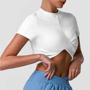 Ropa Deportiva Ligera para Mujer, 100% Algodón, para Gimnasio y Entrenamiento, Corte Ajustado, Transpirable, Cuello en V, Secado Rápido, Verano - Product Image 2