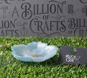 Plat de service en résine artisanale en forme de fleur, vaisselle décorative, bol pour la décoration de la maison, des dîners et des fêtes - Product Image 4