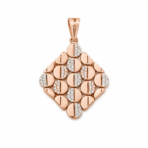 Namivaa Vmg331 18ct Rose Gold Geometric Pendant & Earring <b>Set</b> <b>Women</b> High Polish Fine Jewellery Wedding Party <b>Gift</b> Wear - Product Image 3