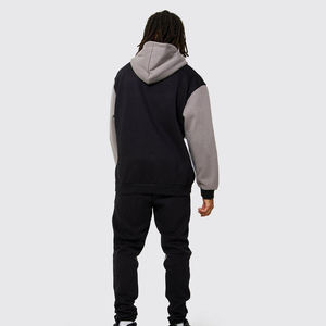 Survêtement streetwear pour homme à capuche, manches longues, design 2 en 1, polaire, coupe classique, respirant, 100% coton, poches latérales, vêtements d'automne - Product Image 2