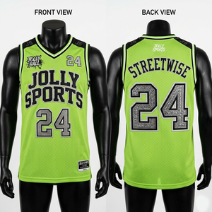 Camiseta de baloncesto para hombre, 160 GSM, malla transpirable de poliéster, panel verde, logotipo personalizado, 100% algodón, corte holgado, estampada. - Product Image 1