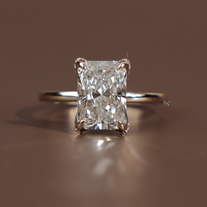 Elegante Anillo de Diamante Cultivado en Laboratorio de 4 Quilates para Mujer, Plata, Oro de 10K, Oro de 14K, Oro de 18K, Joyería Fina para Compromiso Nupcial - Product Image 1