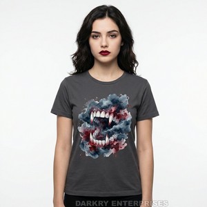 เสื้อยืดผู้หญิงลายกะโหลกแวมไพร์เอ็กซ์เรย์ ลายกราฟิกกายวิภาคศาสตร์ แนวไซไฟสยองขวัญ สีแดง ผ้าฝ้าย เสื้อผ้าสั่งทำ ผู้ผลิตเสื้อผ้าแบบ OEM โรงงาน - Product Image 6