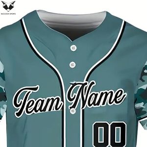 Jersey de Béisbol con Estampado Digital, 100% Poliéster, Transpirable, con Cierre Completo de Botones y Ribete en Contraste, Precio al por Mayor - Product Image 3