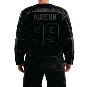 Camiseta de Hockey sobre Hielo Transpirable para Hombre, Nombre del Equipo Personalizado Sublimado, Malla Transpirable, Manga Larga, Corte Regular, 100% Poliéster - Product Image 3