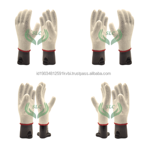 Gants de travail tricotés en fil de coton recyclé Optimal blanc antidérapant Protection des mains pour l'agriculture Sécurité accrue - Product Image 6