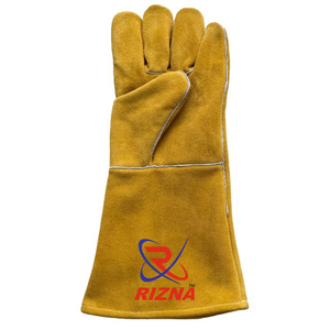 Gants de soudure en cuir de vachette de qualité supérieure pour protection contre la chaleur du foyer et du barbecue, gants de soudure robustes - Product Image 4