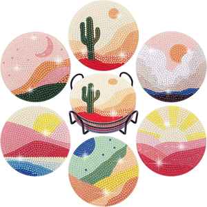 Sous-verres perlés en forme de visages portant des lunettes, design tendance pour enfants, colorés, à prix abordable, pour décorations de table à la maison et dans les hôtels - Product Image 4