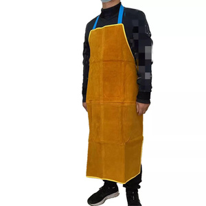 Cowhide Split Leather Welding Apron Flame Retardant Construction Workwear Abrasion Resistant Protective Overall for Firefighting - Product Image 1