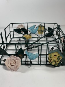 Porte-serviettes décoratif en métal sur le thème des oiseaux, 7,5 pouces - Product Image 2