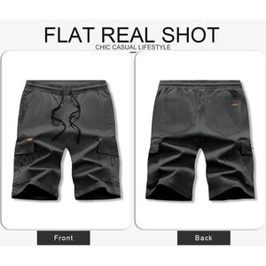 2025 Men's Sporty Casual Joggers Pants Corduroy Cargo <b>Shorts</b> Comfortable Cotton Polyester Logo <b>Decor</b> Knee Length Plain Dyed - Product Image 3