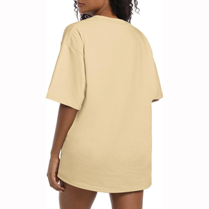 Streetwear Fashion <b>T</b>-<b>Shirts</b> For Women Drop Shoulder <b>T</b>-<b>Shirt</b> 100% Cotton Casual Loose Fit Tee OEM ODM Custom Logo <b>T</b>-<b>shirts</b> - Product Image 2