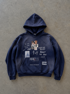 Sudadera con Capucha Personalizada de Forro Polar Sólido, Acabado Desgastado con Bordes Crudos, Corte Regular, Chaqueta Estilo Urbano, Transpirable, Ecológica, para Invierno, Talla M - Product Image 3