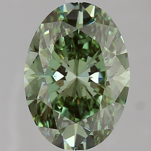 Diamante Cultivado en Laboratorio con Certificación IGI, Corte Ovalado de 2 Quilates, Color Verde Intenso, Claridad VS, Corte Excelente, para Joyería - Product Image 1