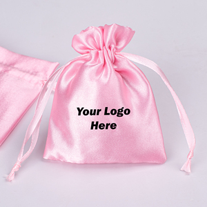 Handcrafted Soft Silk-Cotton <b>Pouch</b> Satin <b>Drawstring</b> Small Bag With Custom Logo For Wedding Favors And Branding - Product Image 4