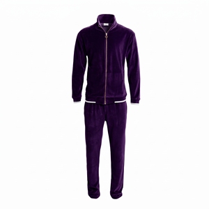 Men's Black Velour <b>Track</b> <b>Jacket</b> Full Sleeve Stand Collar Zipper Closure Casual Solid Color Midweight Polyester Autumn Wear - Product Image 4