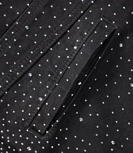 Premium Quality Comfortable Men's <b>Rhinestone</b> <b>Jacket</b> With Custom Logo Breathable & Eco-friendly Canvas Fabric Denim <b>Jacket</b> - Product Image 5