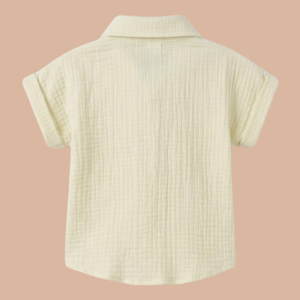 Conjunto de Muselina Orgánica Cot & Candy Jhabla, Brisa de Verano, Ropa para Bebés, 2 Piezas: Camisa Holgada con Pantalones Cortos, 0-3 Meses - Product Image 1
