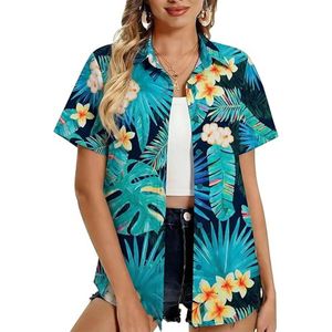 Camisa hawaiana de verano para mujer, camisa tropical con botones florales, corte holgado, para playa, fiesta Aloha - Product Image 2