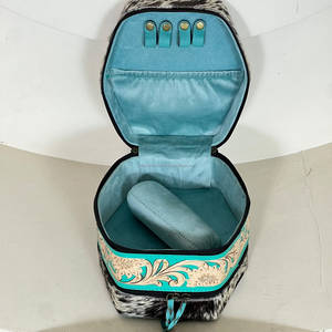 Boîte à bijoux de voyage élégante et portable en cuir de vachette véritable, faite à la main, avec fermeture éclair, de haute qualité, modèle 2026 - Product Image 5