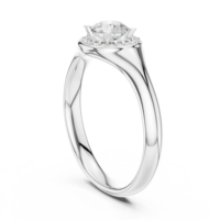 Bague de fiançailles en argent sterling 925 avec moissanite taille brillant rond sertie à griffes, bijoux d'anniversaire de mariage pour femme
