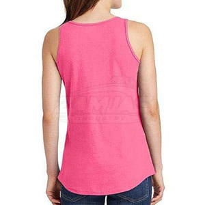 Camiseta sin mangas para mujer, nueva colección 2026, personalizada, transpirable, de secado rápido, sin mangas, de algodón tejido, color liso, informal, al por mayor - Product Image 4