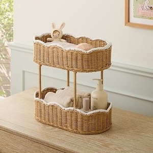 High Quality Oval Natural Rattan Storage <b>Baskets</b> For Children's Toy Storage Cute Design Neatening Organizer Rattan <b>Basket</b> - Product Image 3