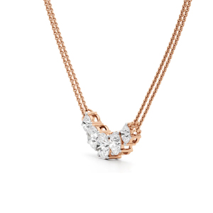 Collier chaîne serpent plaqué or rose, minimaliste, unisexe, bijoux de tous les jours pour pendentifs et breloques en diamant - Product Image 2
