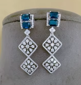 Merveilleux superbe qualité luxe étincelle Zircon collier ensemble avec boucles d'oreilles pour mariage fiançailles fête porter pour les femmes - Product Image 2