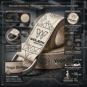 Lightweight Yoga <b>Strap</b> <b>Adjustable</b> Stretch Fitness Workout Exercise Training Accessory for Flexibility Improvement and Support. - Product Image 3