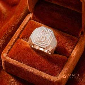 Moissanite <b>Ring</b> <b>Men</b> Hip Hop Rose Gold Plated 925 Sterling Silver Halo <b>Ring</b> Luxury Statement Jewelry Gift - Product Image 6