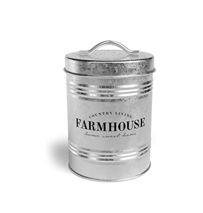 Pot de rangement de cuisine galvanisé le plus vendu avec couvercle hermétique pour l'organisation des aliments secs et une utilisation domestique moderne - Product Image 1