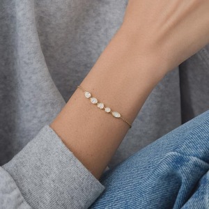 Multi Shape Lab Diamond Five Stone 1.00 CT 14K Gold Luxury IGI Certified Station <b>Bangle</b> <b>Bracelet</b> for Women - Product Image 4