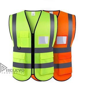 Chaleco de Seguridad de Alta Visibilidad ANSI Clase 1 EN ISO 20471 Clase 1 con Logotipo Personalizado Impreso, Diseño Sólido, Chaleco de Trabajo RELEVO - Product Image 2