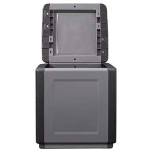 Bac de rangement de jardin en polypropylène 100 % gris foncé et noir, taille moyenne, pour abri et stockage - Product Image 5