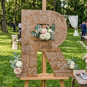 Insegna <span class=keywords><strong>in</strong></span> <span class=keywords><strong>Legno</strong></span> <span class=keywords><strong>con</strong></span> Nomi Incisi, Decorazione Artigianale Fatta a Mano per Ricevimenti di Nozze e Ricordo - Product Image 2