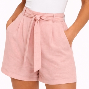 Shorts d'été décontractés pour femmes à motif écossais, taille élastique, respirants, séchage rapide, écologiques, légers, sportifs, en Spandex/Coton - Product Image 4
