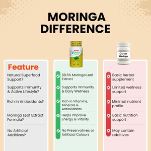 Comprimés d'extrait de feuille de Moringa Patanjali, complément alimentaire à base d'extraits végétaux pour la nutrition quotidienne des adultes - Product Image 6