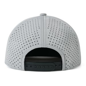 Casquette Snapback 6 Panneaux Gris Clair Respirante en Maille Ajustée Unisexe Décontractée pour Extérieur Printemps-Été Adulte - Product Image 6